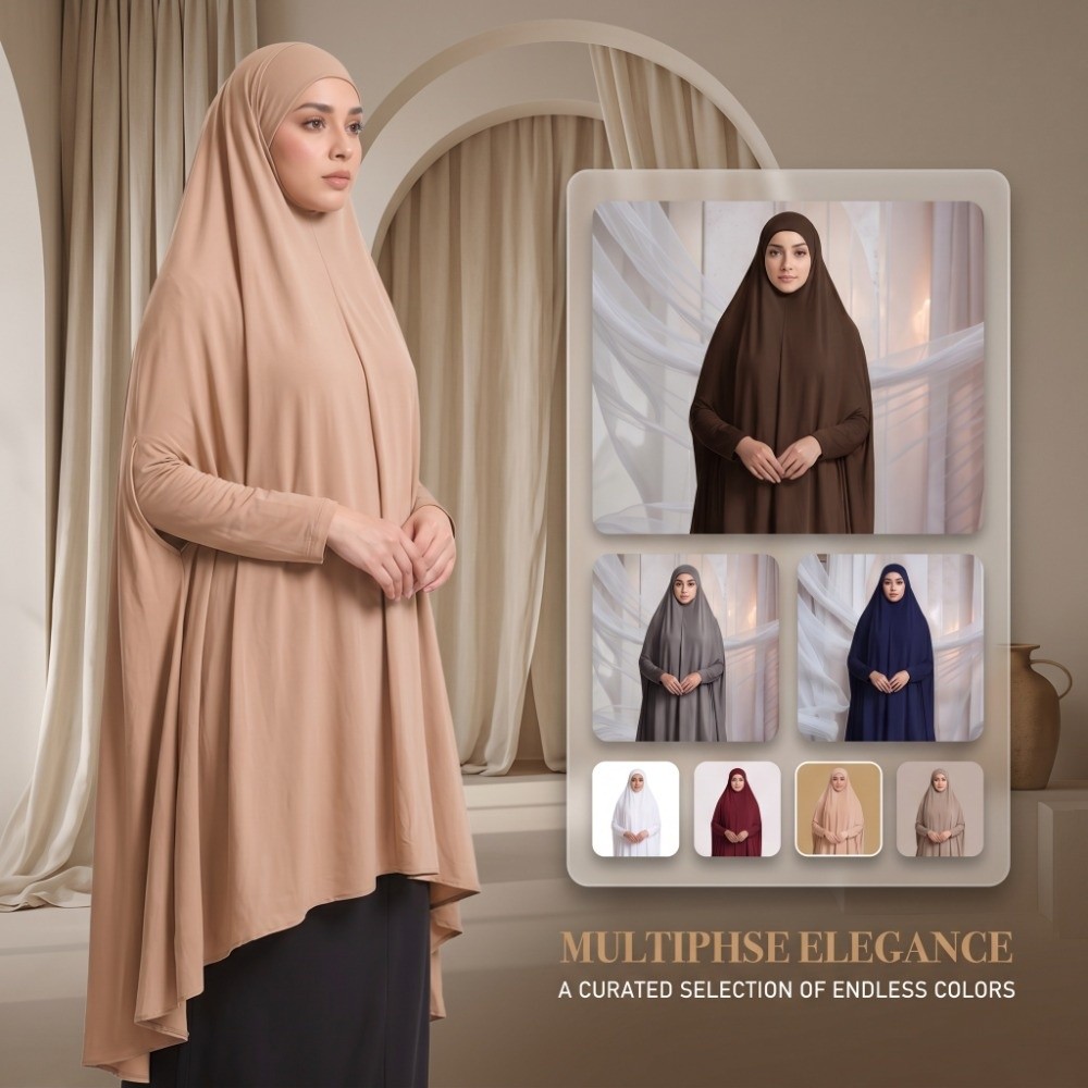 Caftan Plain Muslim Abayas Ele - Women Formal Wear Hijab ulasan dan harga