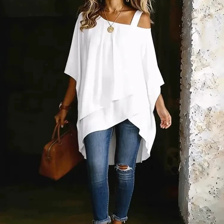 Casual Loose Irregular Off Sho - Women'S Formal Wear Blouse ulasan dan harga
