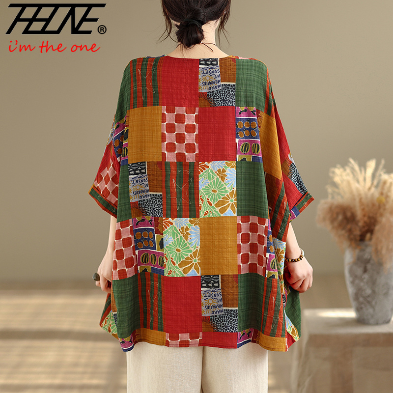 THHONE Women Shirts Print Loos - Women'S Formal Wear Blouse ulasan dan harga
