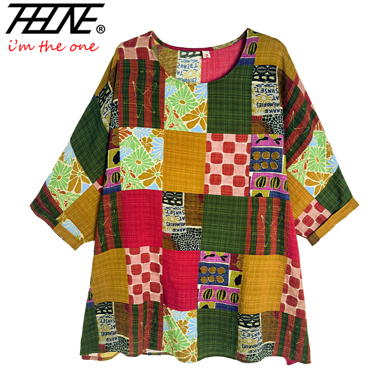 THHONE Women Shirts Print Loos - Women'S Formal Wear Blouse ulasan dan harga