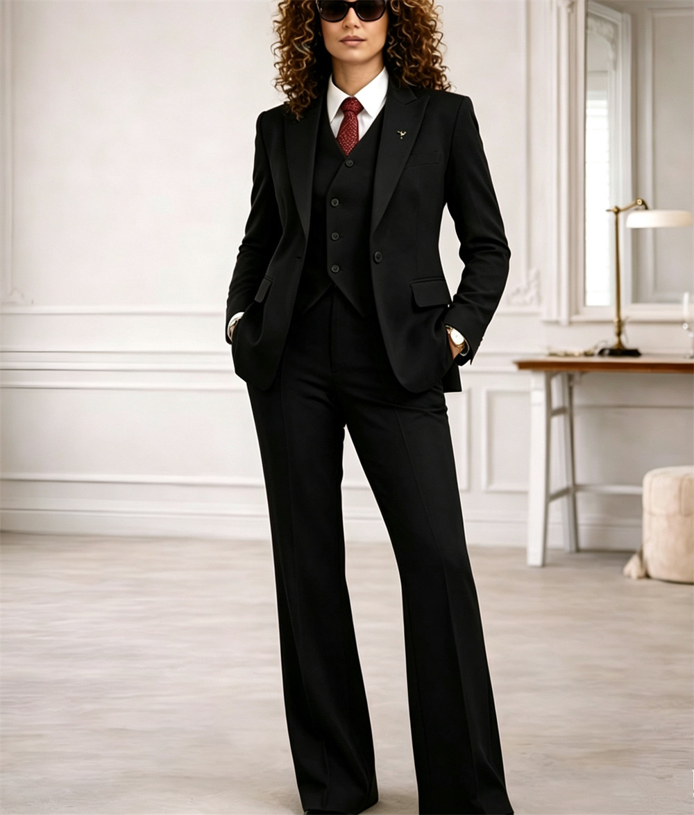 Rust Women's Suits 3 Pcs Vinta - Women'S Formal Wear Pantsuits ulasan dan harga