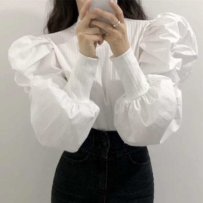 Knit Puff Long Sleeve Blouse W - Women'S Formal Wear Blouse ulasan dan harga