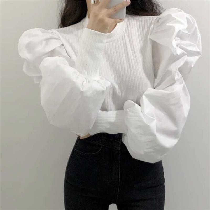 Knit Puff Long Sleeve Blouse W - Women'S Formal Wear Blouse ulasan dan harga